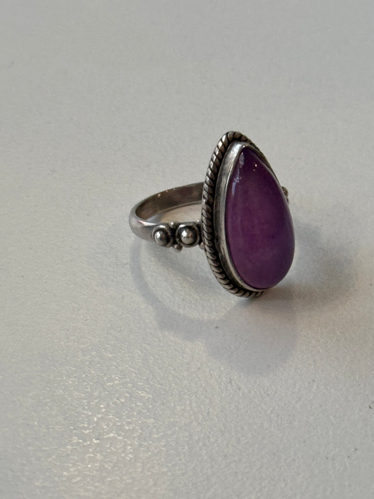 Amethyst and Sterling silver ring size 8