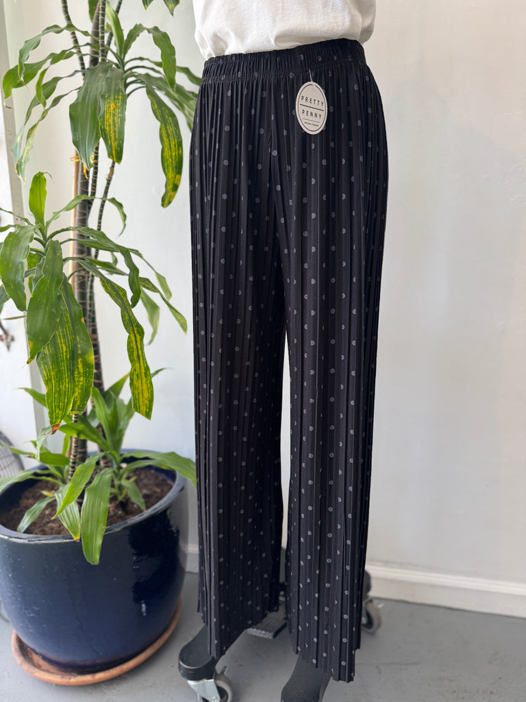Vintage polka dot plated pants waist “26-36”