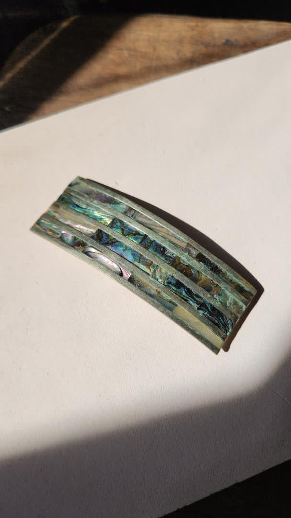 Vintage abalone inlay barrette