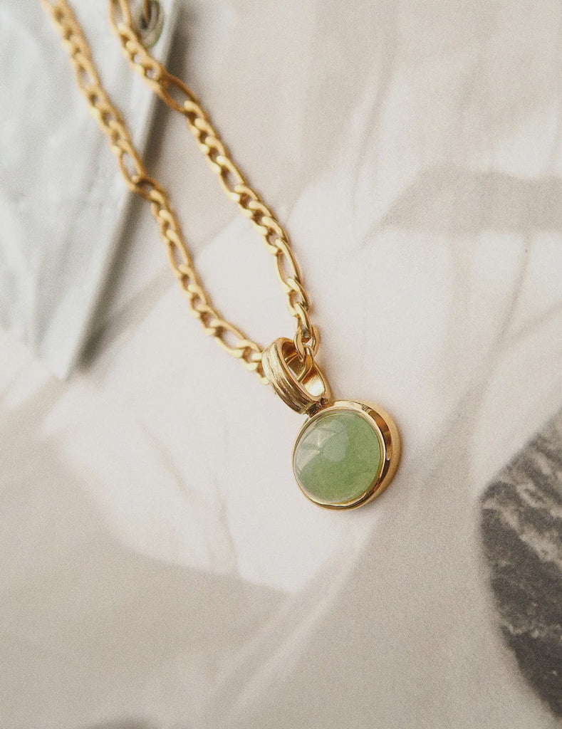 Green stone necklace
