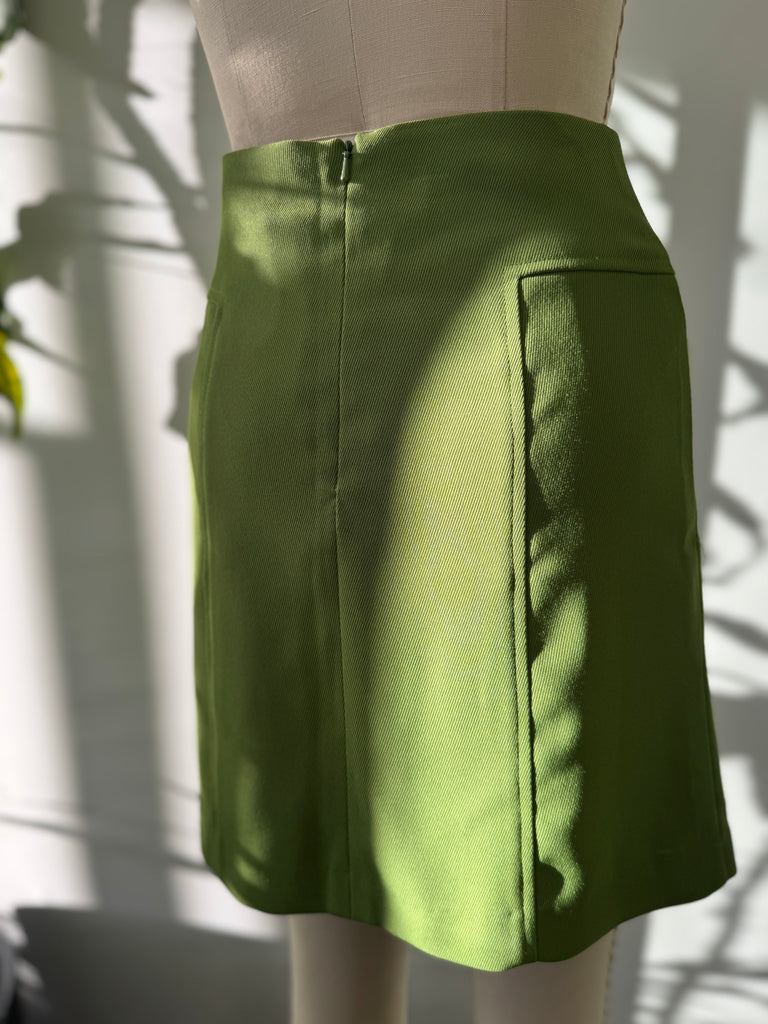 Vibrant green apple colored skirt