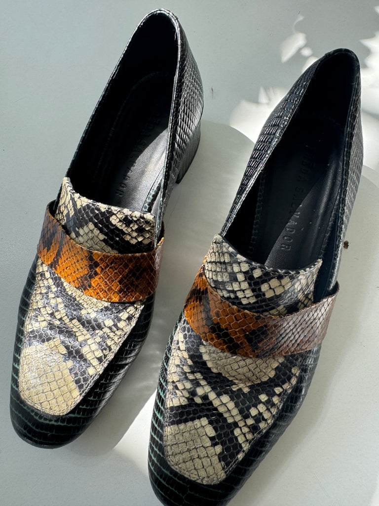 FREDA SALVADOR snake skin shoes 8.5