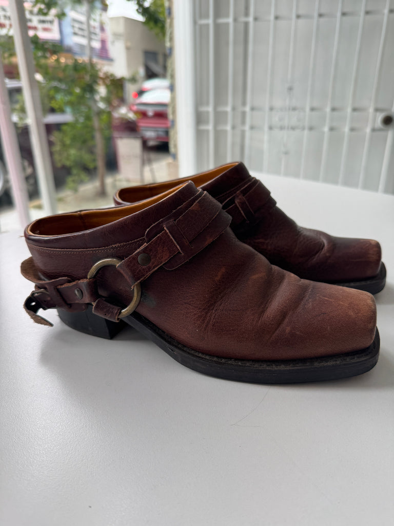 vintage FRYE mule leather shoe