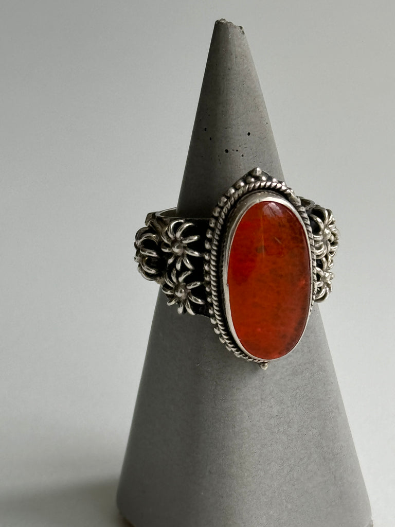 Cobochan Carnelian ring size 8.5