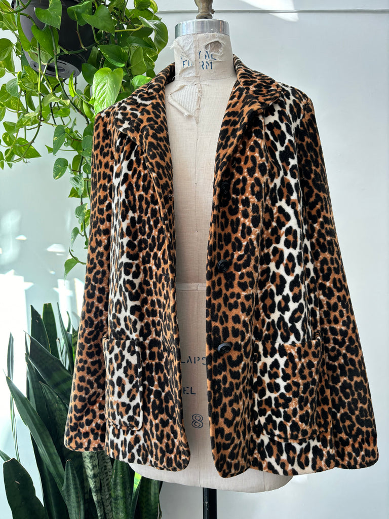 Vintage Faux Leopard print jacket