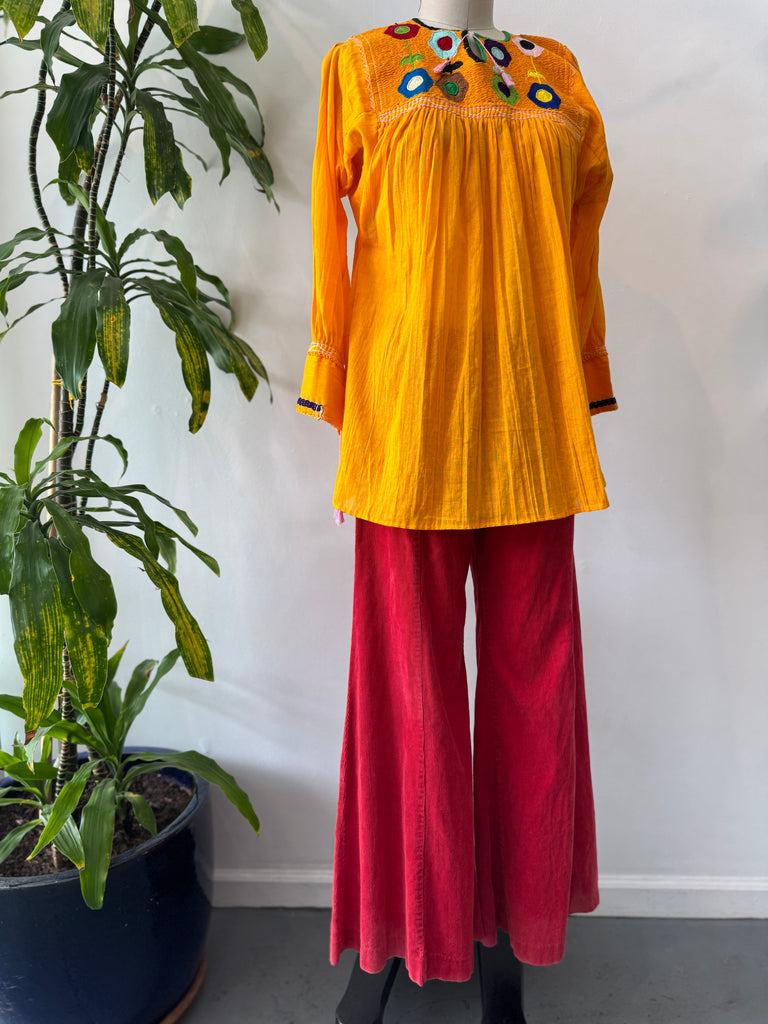 Vintage cotton embroidered top