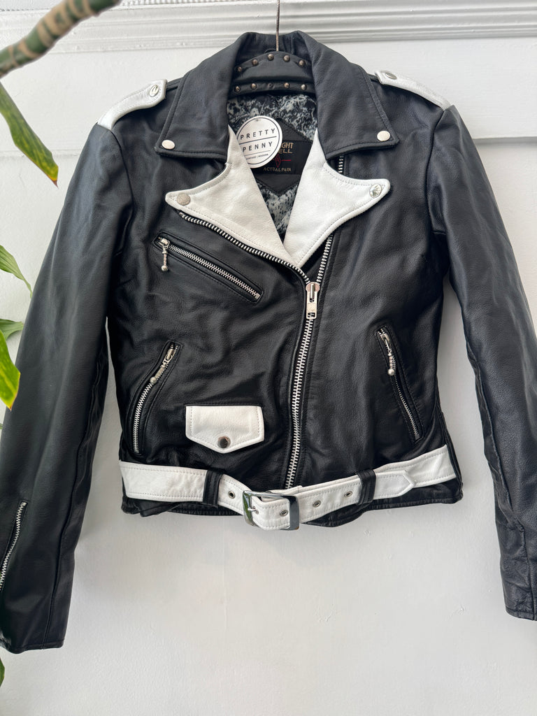 2 toned moto jacket
