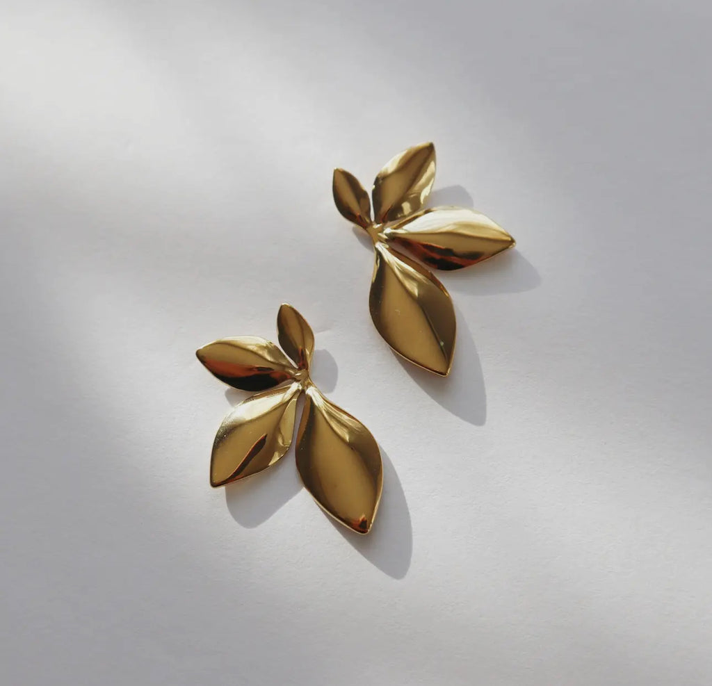 Flower petal earrings