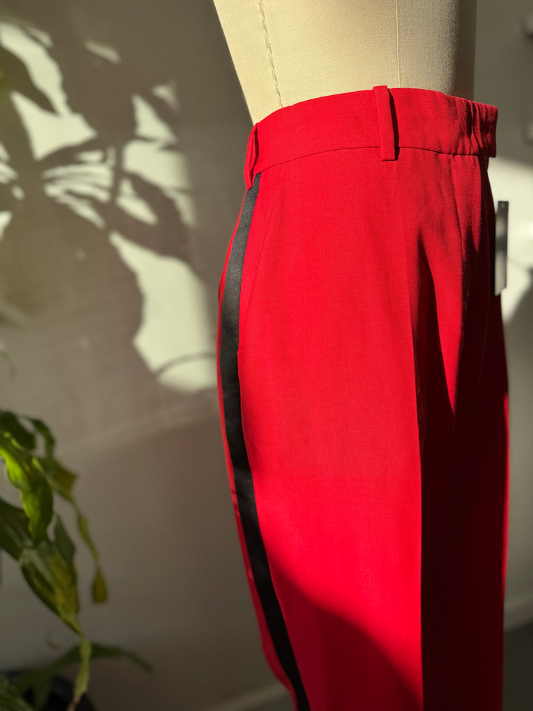 Racil brand side stripe vibrant cherry red pant waist “32”
