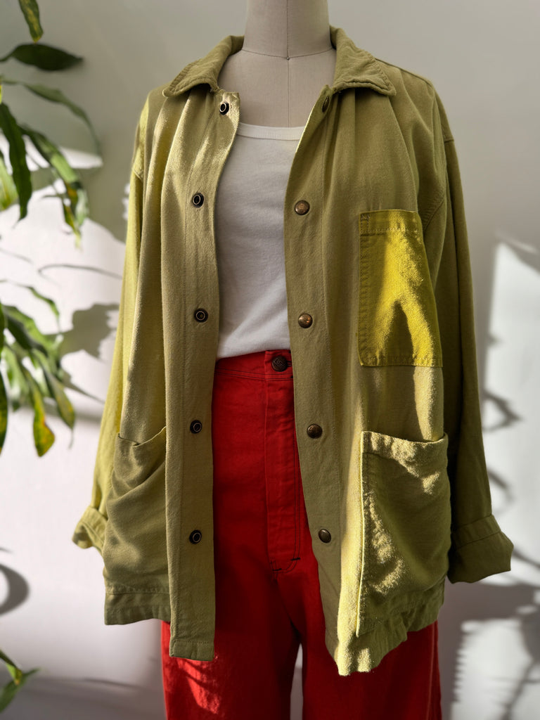 Handmade cotton Overdyed chore coat