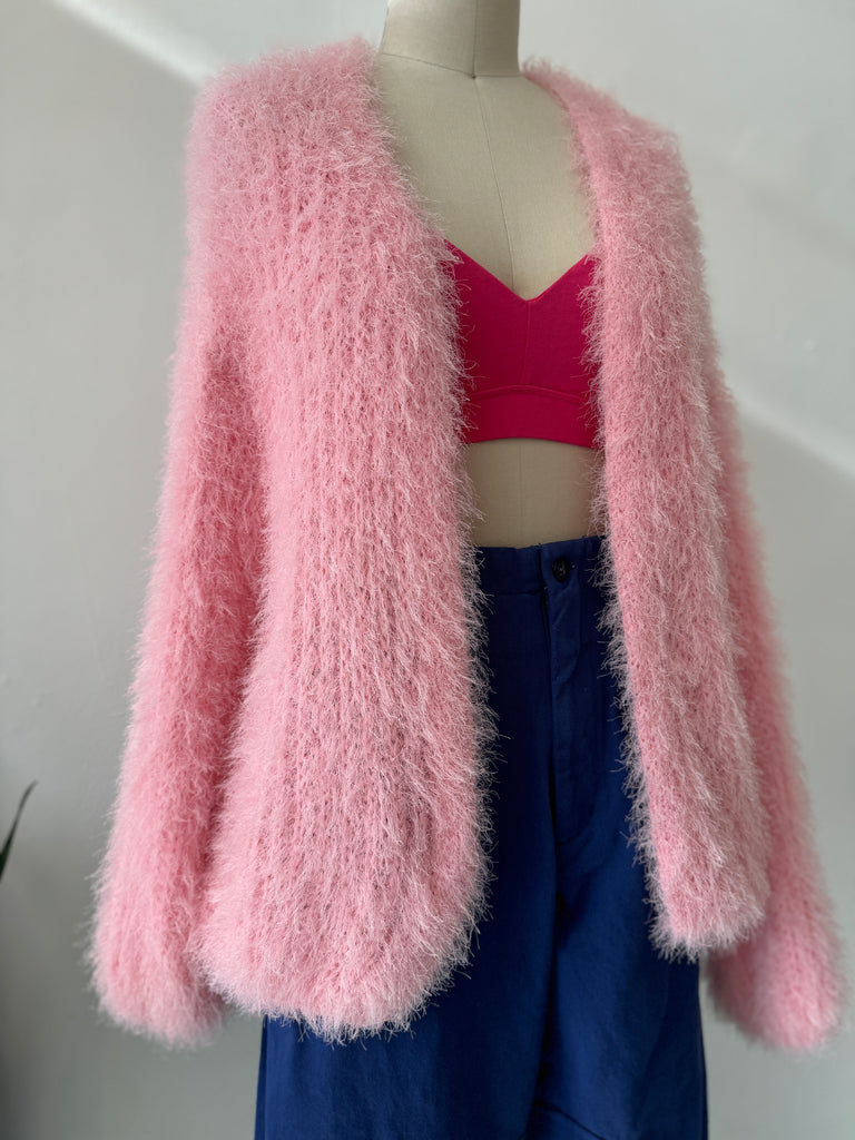 Fuzzy pink outerwear