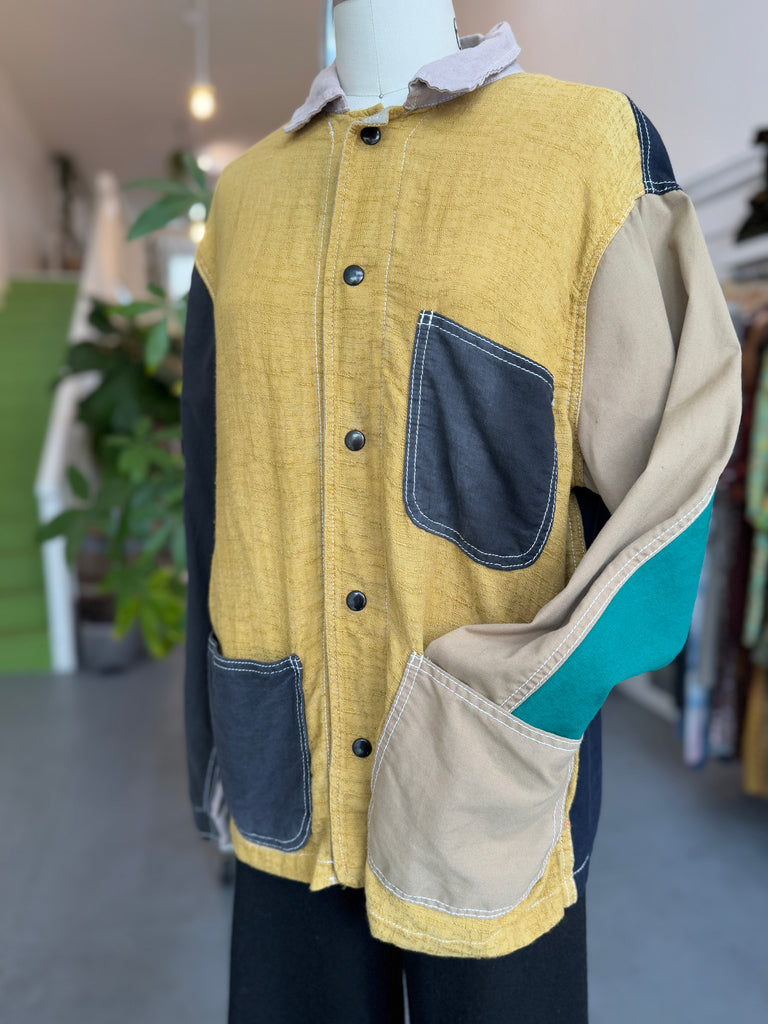 Handmade upcycled patchwork jacket