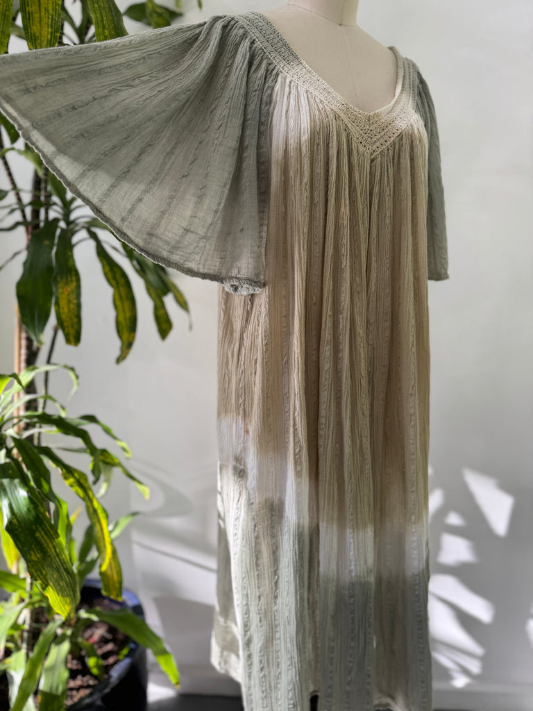 Textured cotton dress