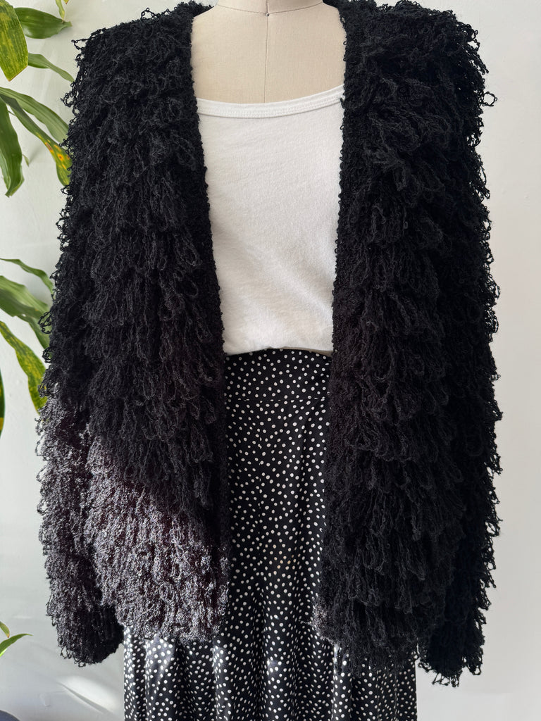 Vintage loop crochet jacket