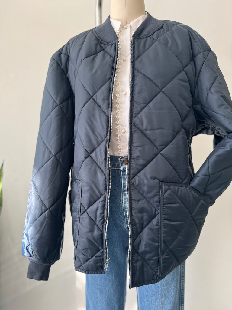 Navy Blue Quilted jacket