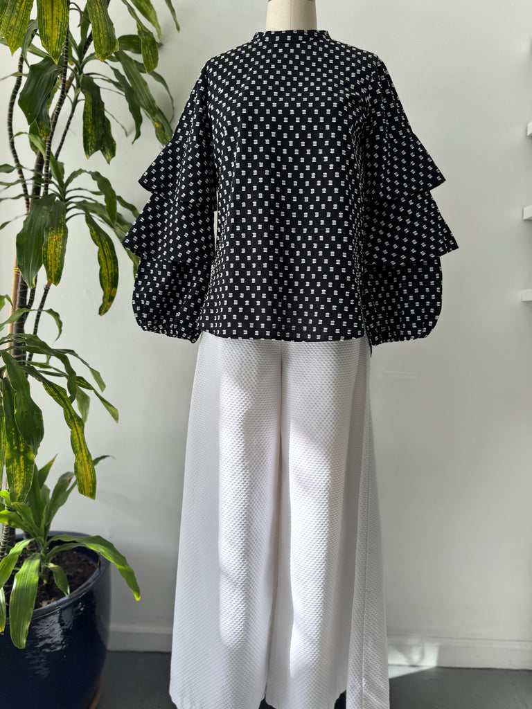 Ruffled sleeve top
