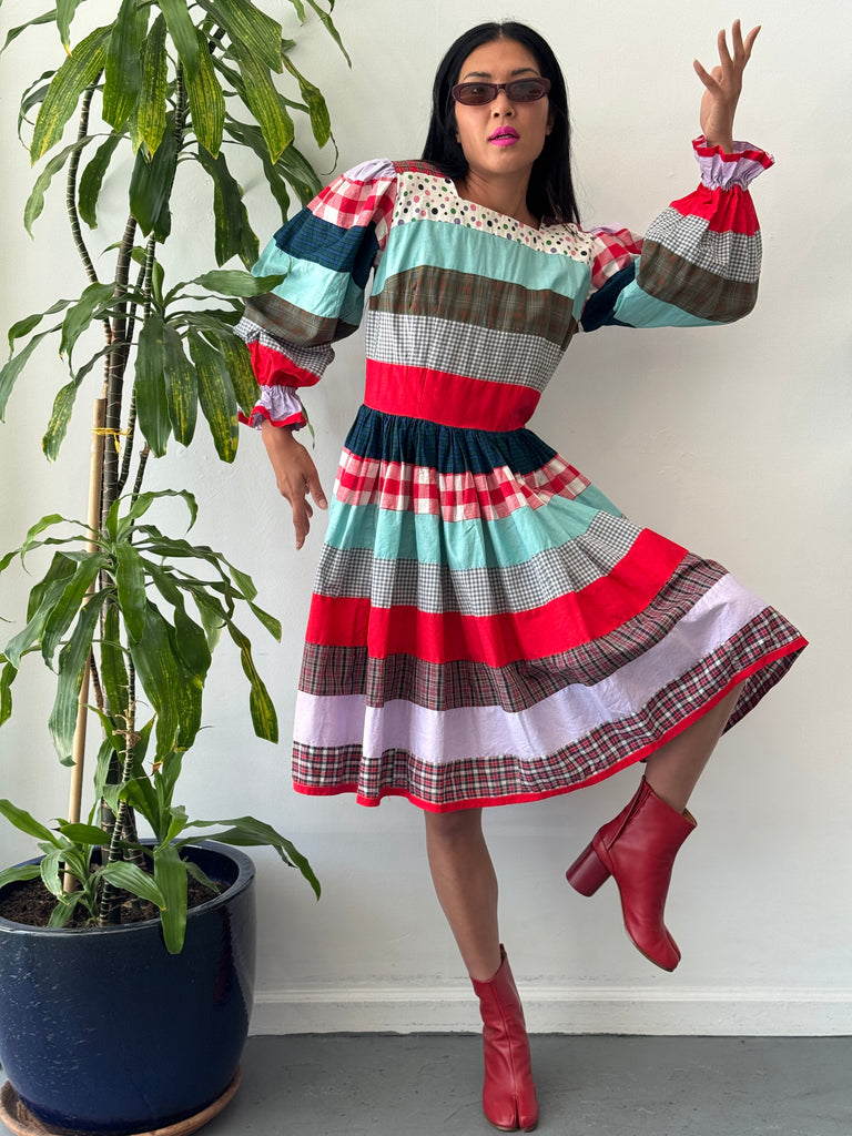 Vintage patchwork dress