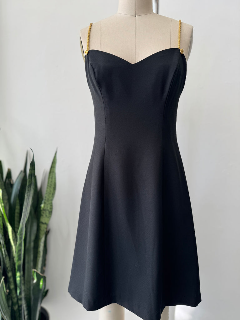 Vintage Dress with gold straps