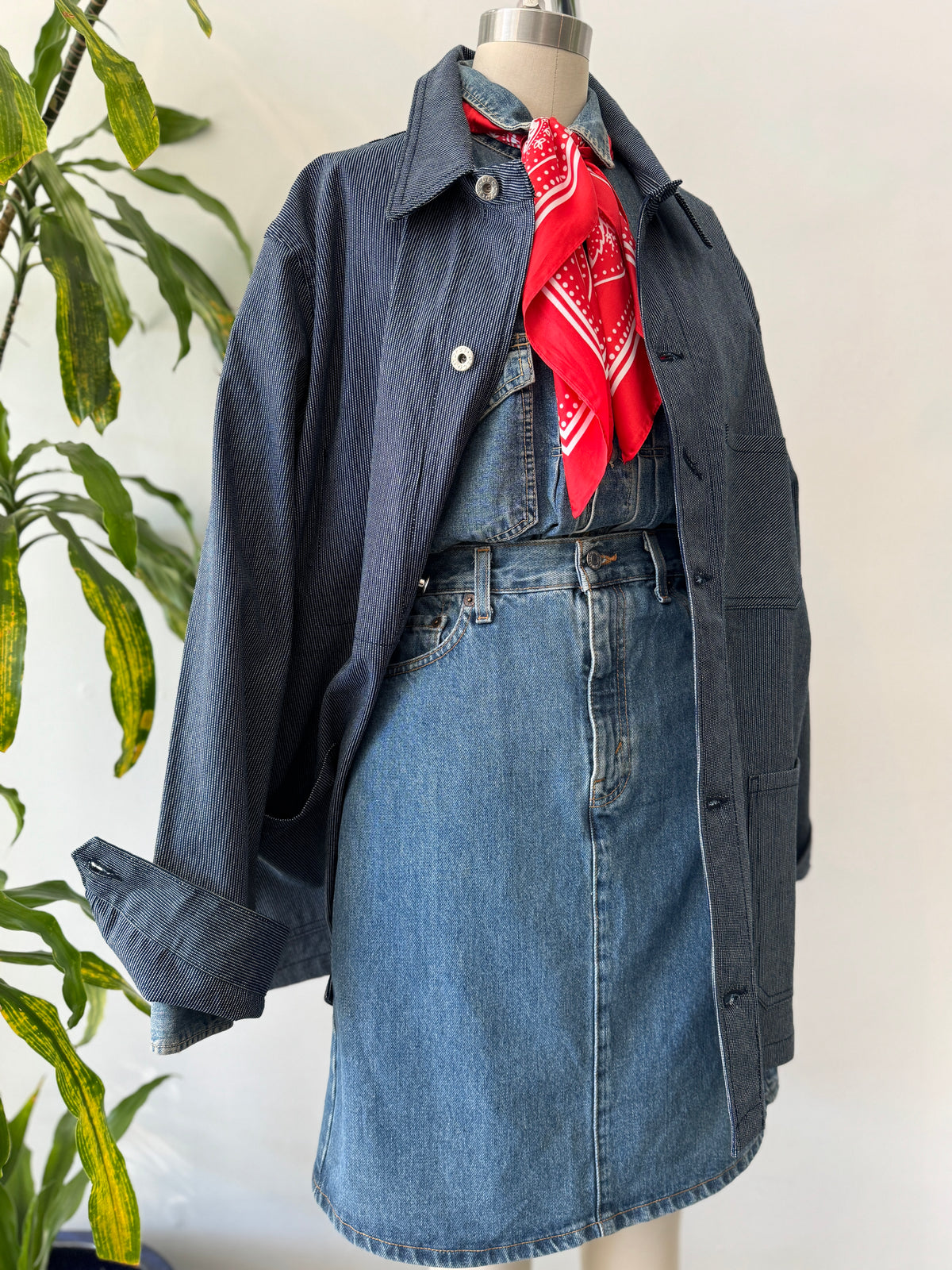 denim chore dress DECO DENIM CHORE COAT