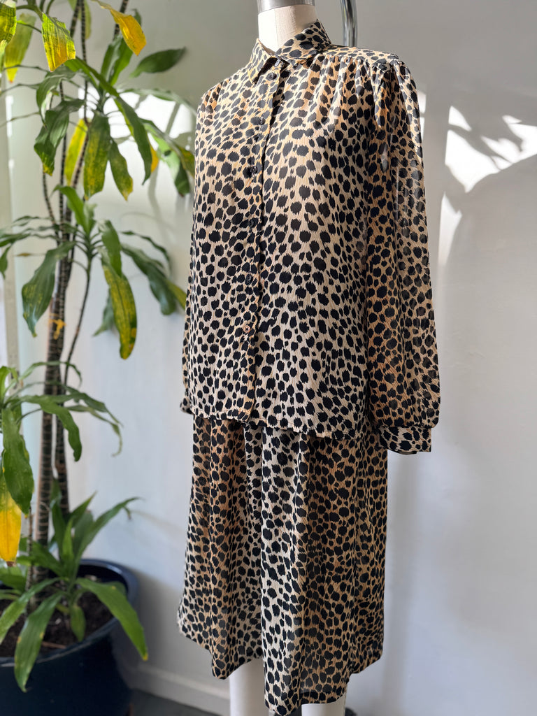 Vintage animal print 2 pc set