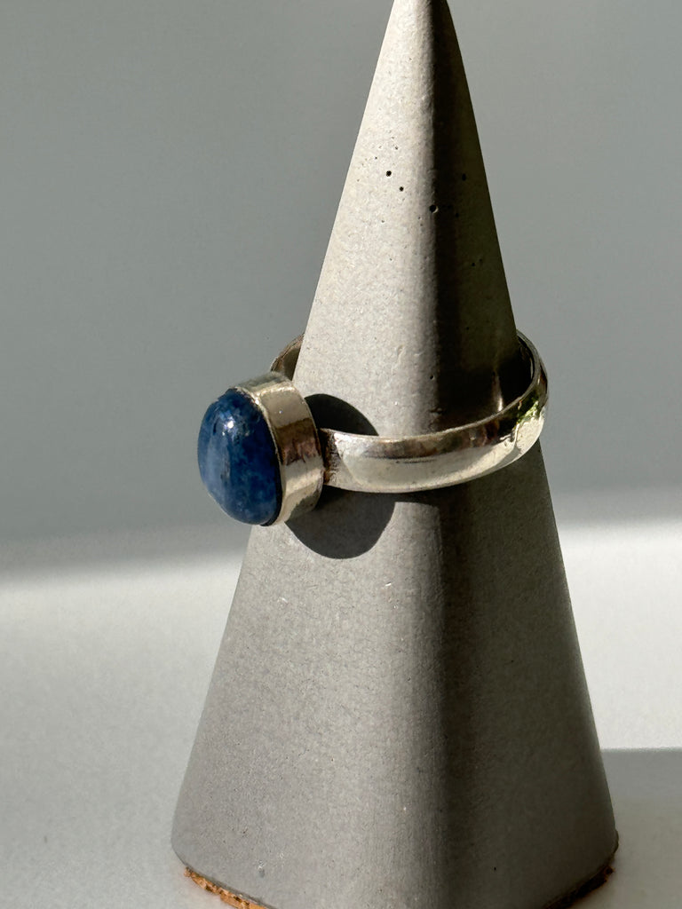 Blue Kyanite Stone and sterling silver ring size 8