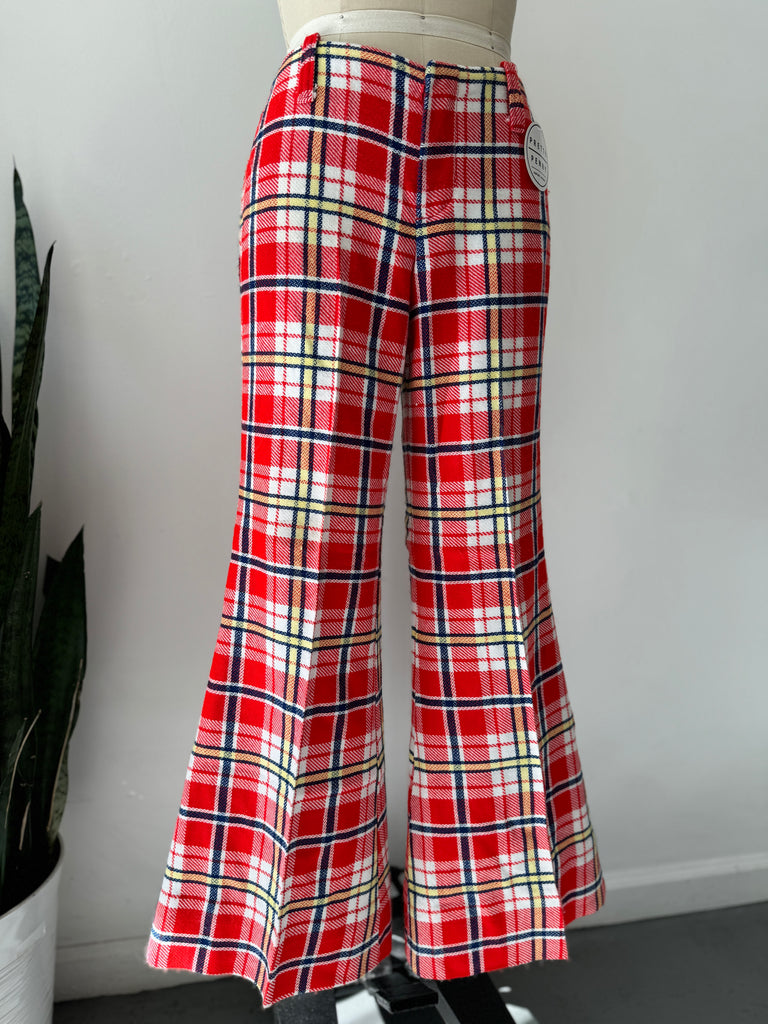 Vintage plaid bell bottoms low waist “32”