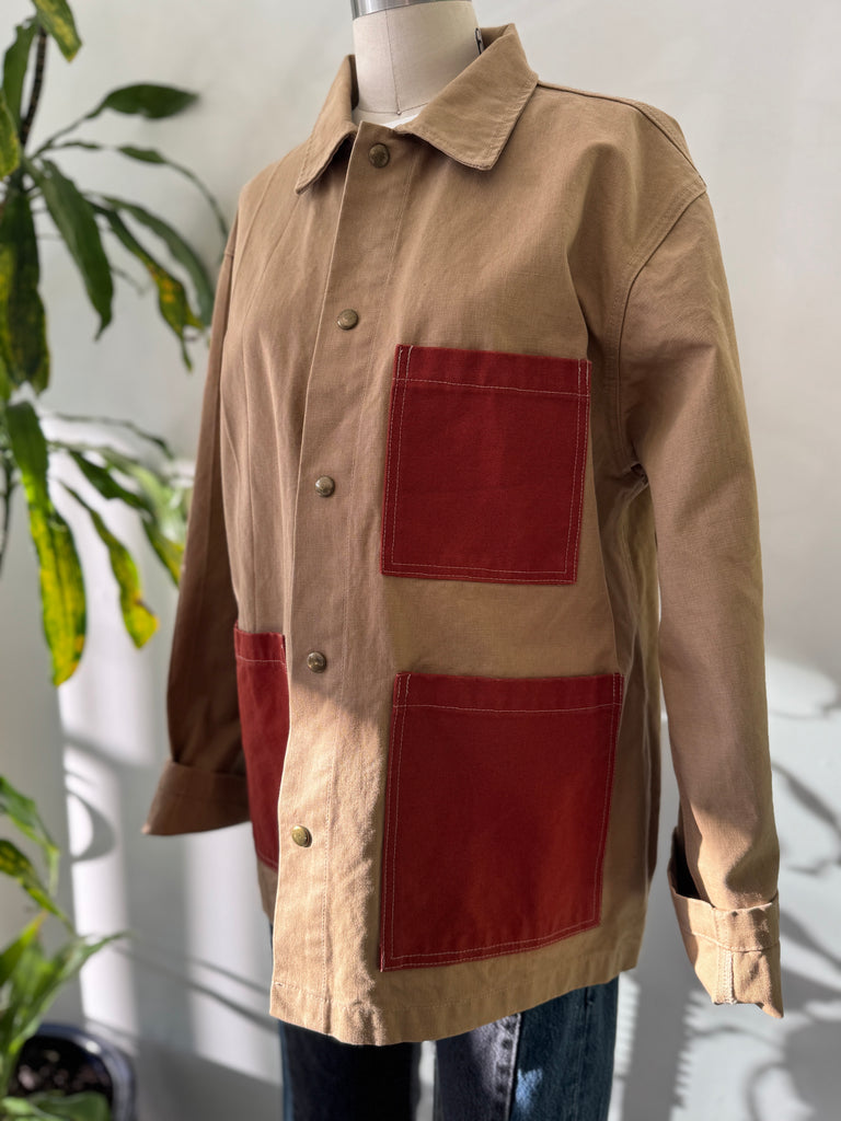 Handmade patchwork chore coat