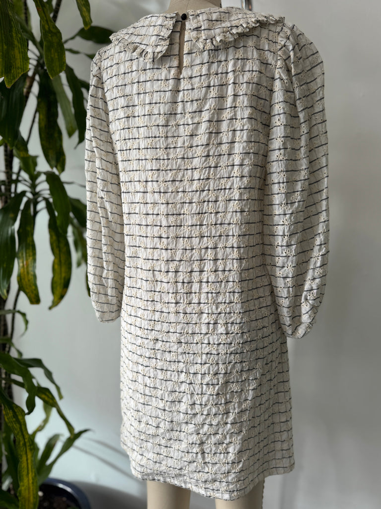 Eyelet collared dress