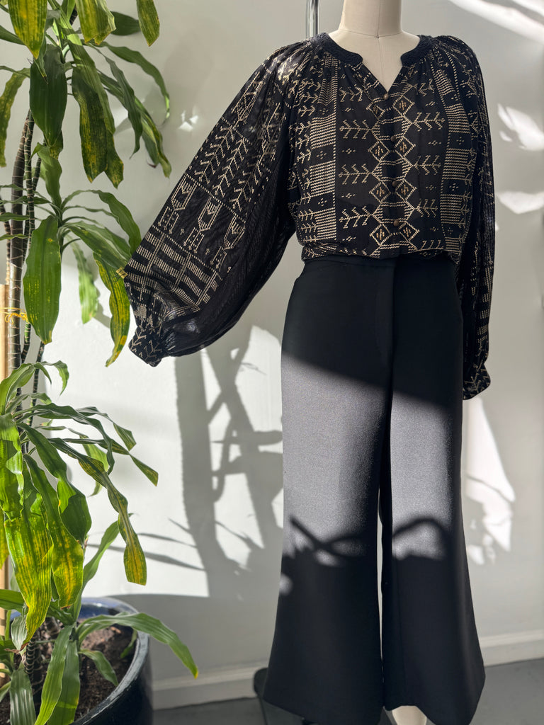 New Romantics mesh and hand painted top