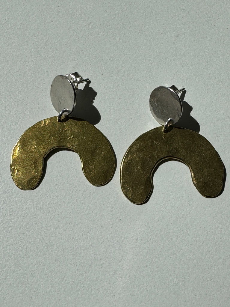 Mixed metal earrings