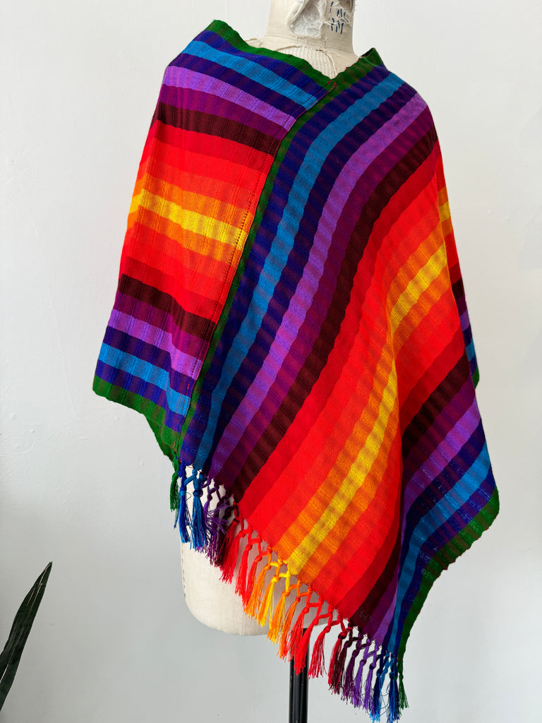 Vibrant rainbow outerwear