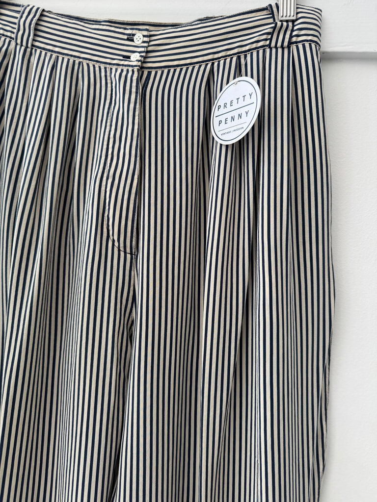 Vintage striped silk pants waist “30”