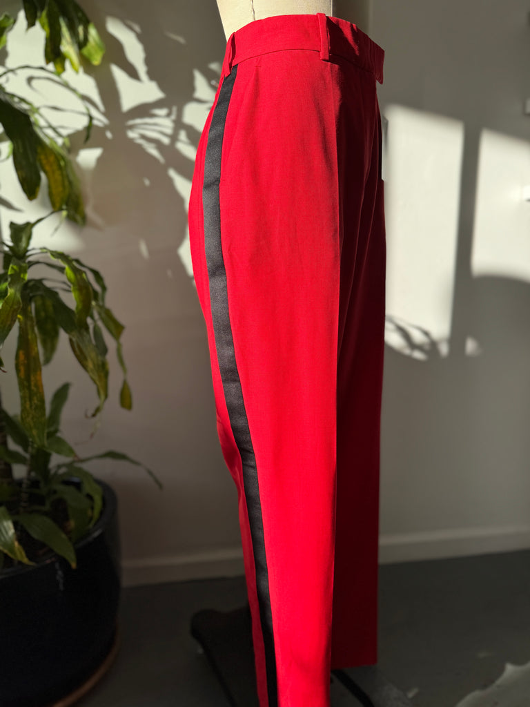 Racil brand side stripe vibrant cherry red pant waist “32”