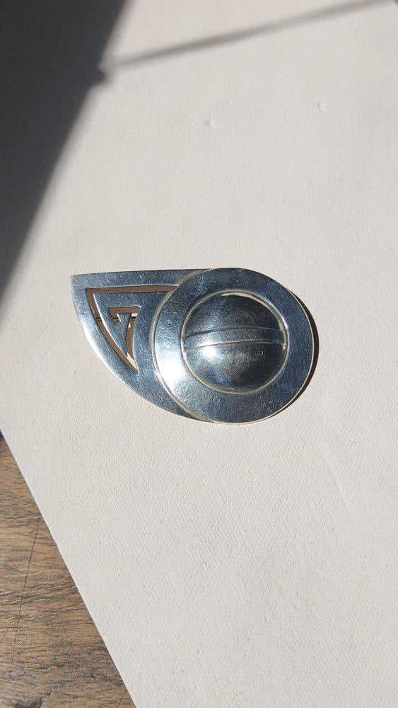 Modernist sterling silver  pin