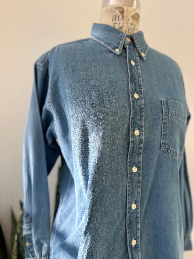 Vintage denim button up top