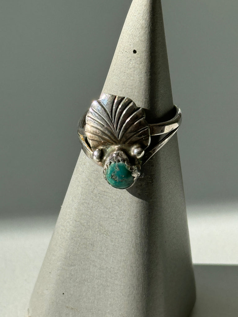 Sterling silver and turquoise ring size 6.5