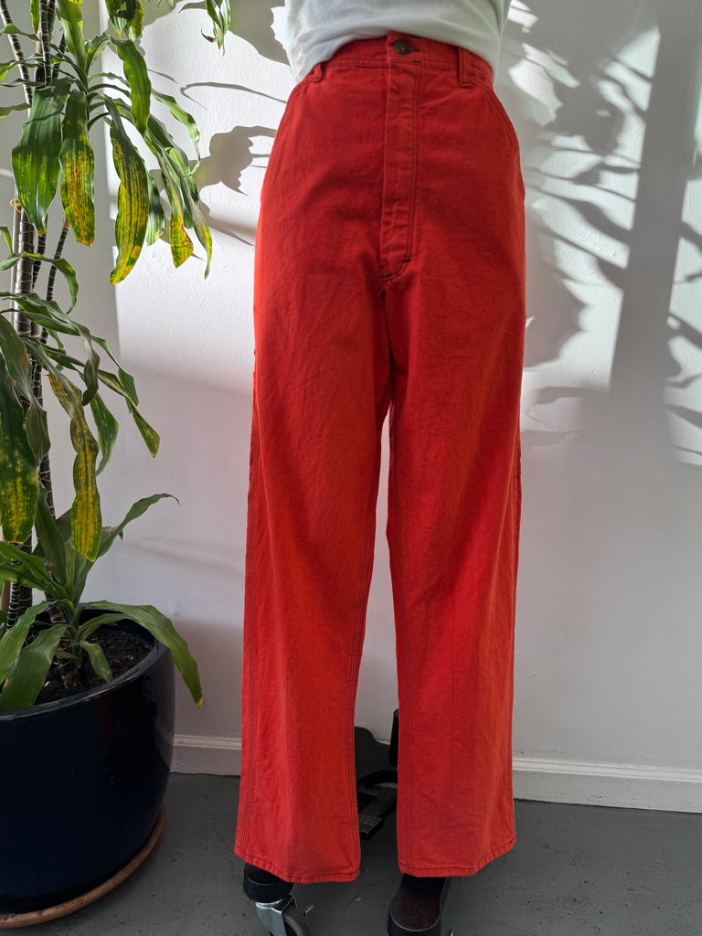 Overdyed cotton carpenter pants