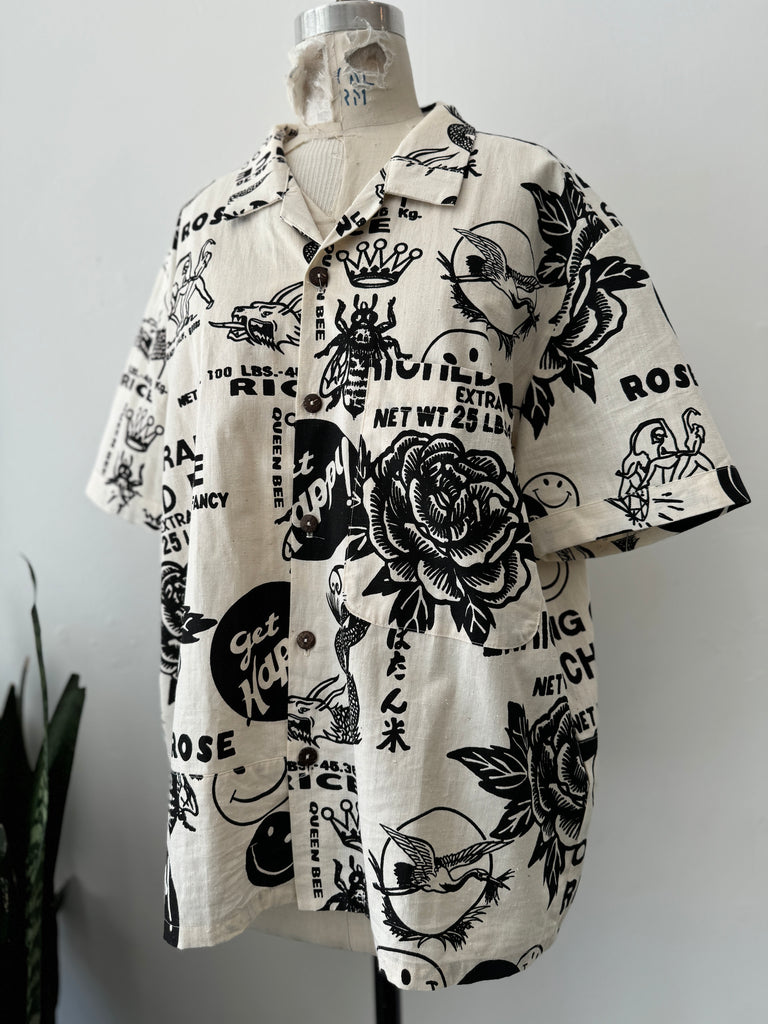 3 women co. Novelty button up