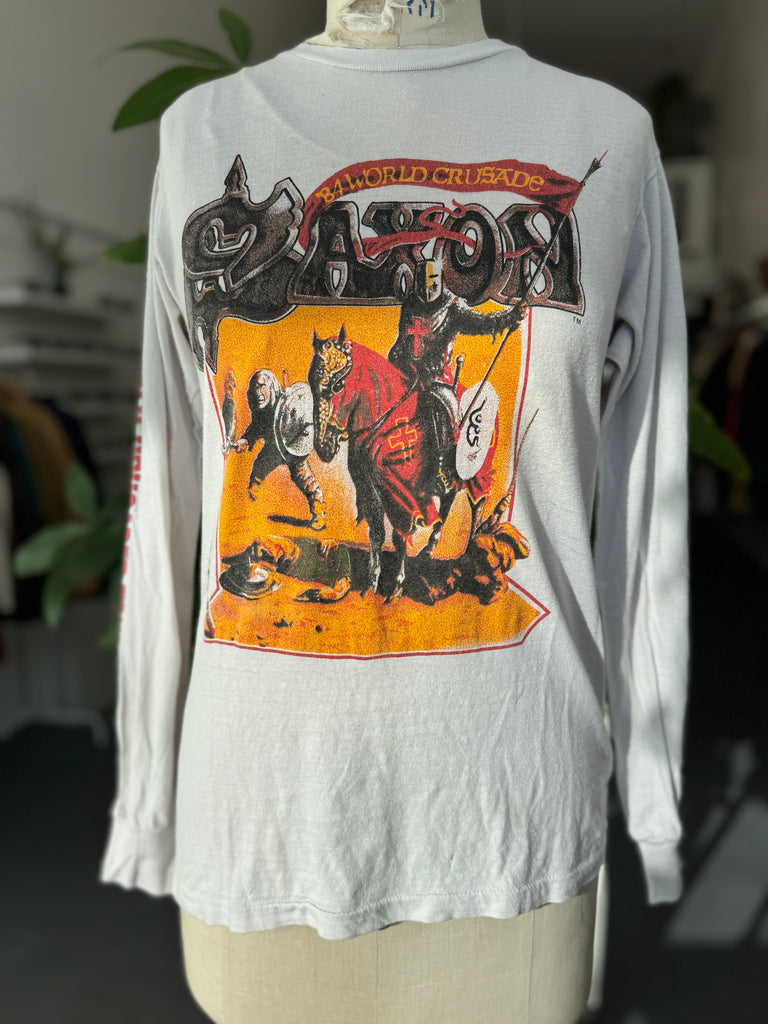 Vintage 1984 Saxon t shirt