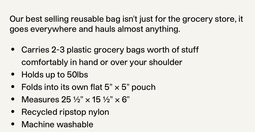 Baggu reusable tote bag standard size gingham hearts