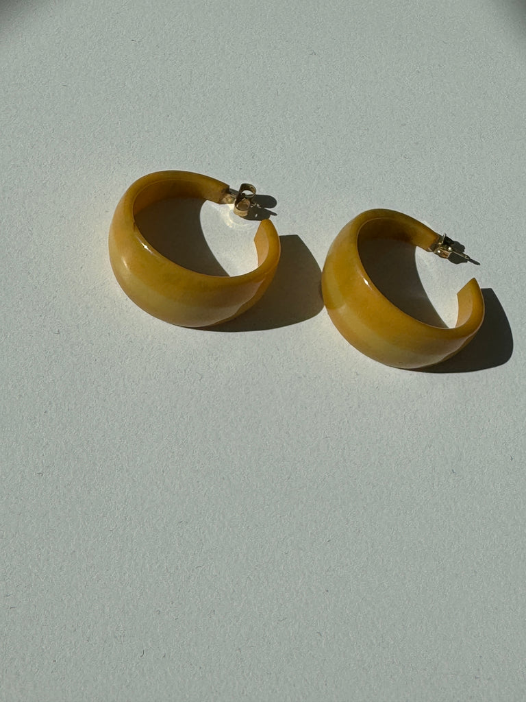 Bakelite hoop earrings