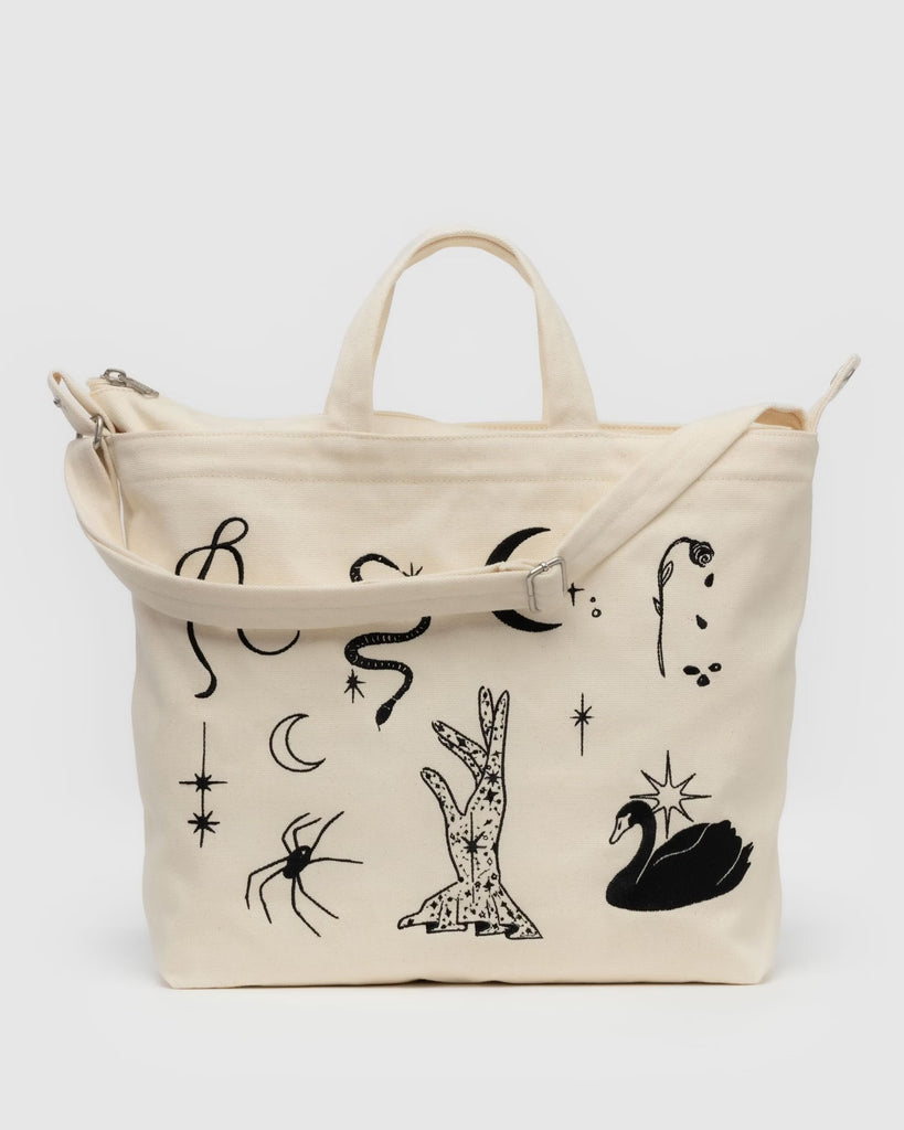 Horizontal Zip Bag |  Embroidered Ballet Icons