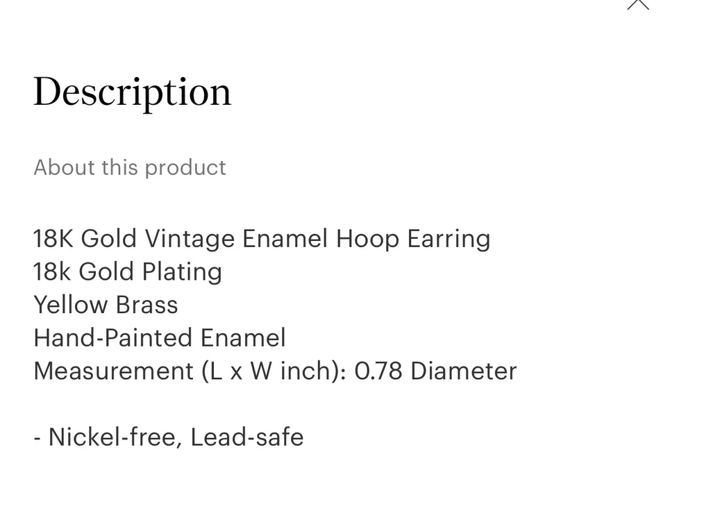 Enamel hoop earrings