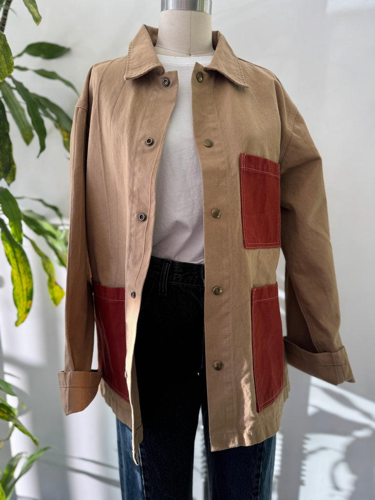 Handmade patchwork chore coat