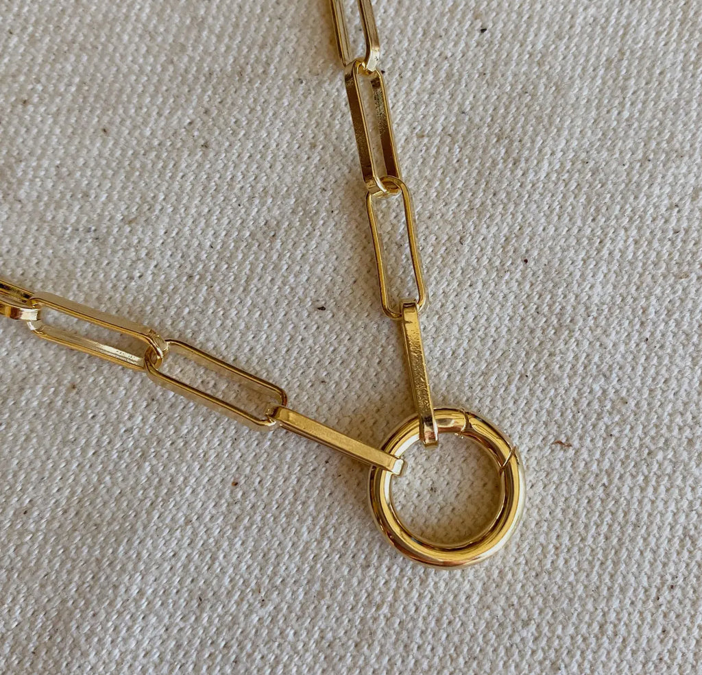 18 kt gold fill paperclip chain