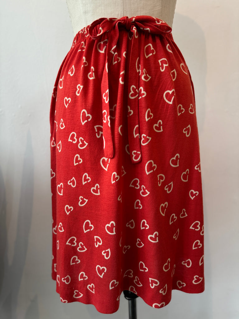 1970’s DVF heart print 2 pc set