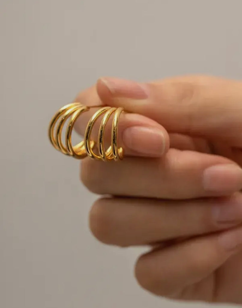 Triple layer earrings