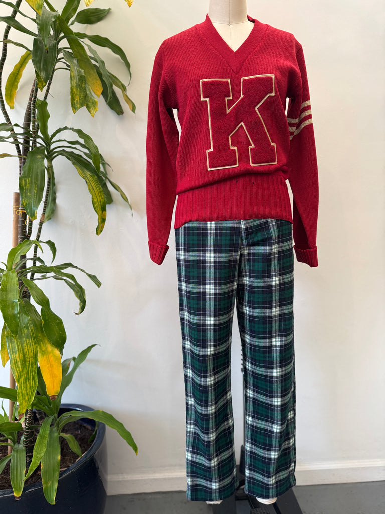 Vintage plaid pants high waist “28”