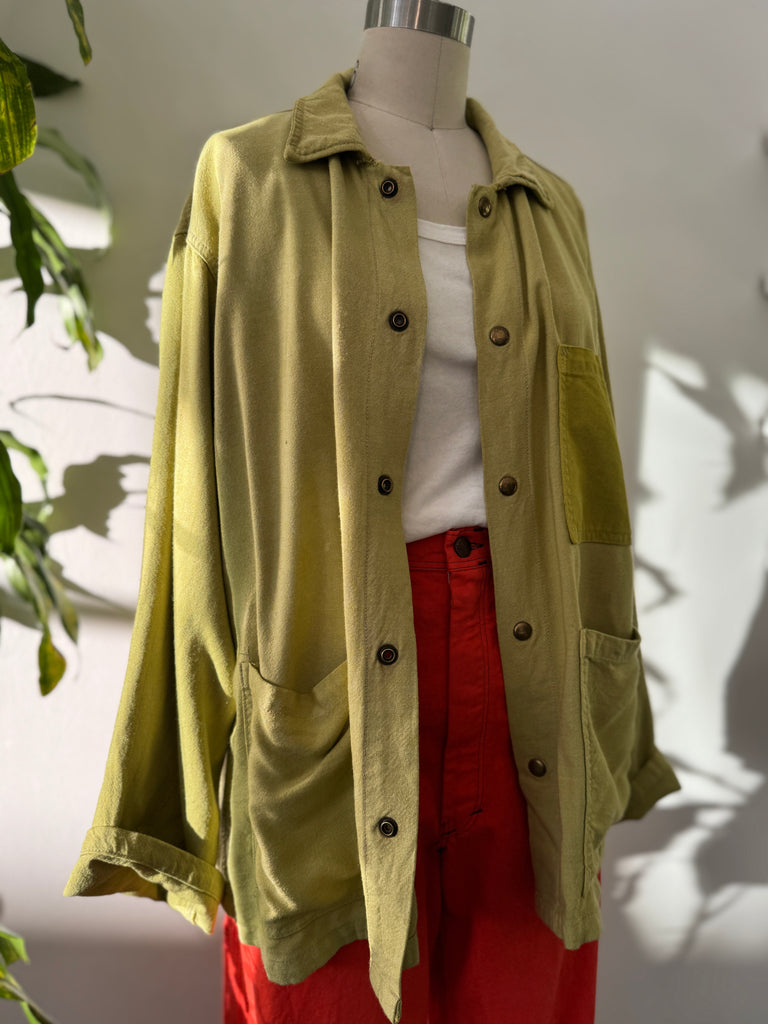 Handmade cotton Overdyed chore coat