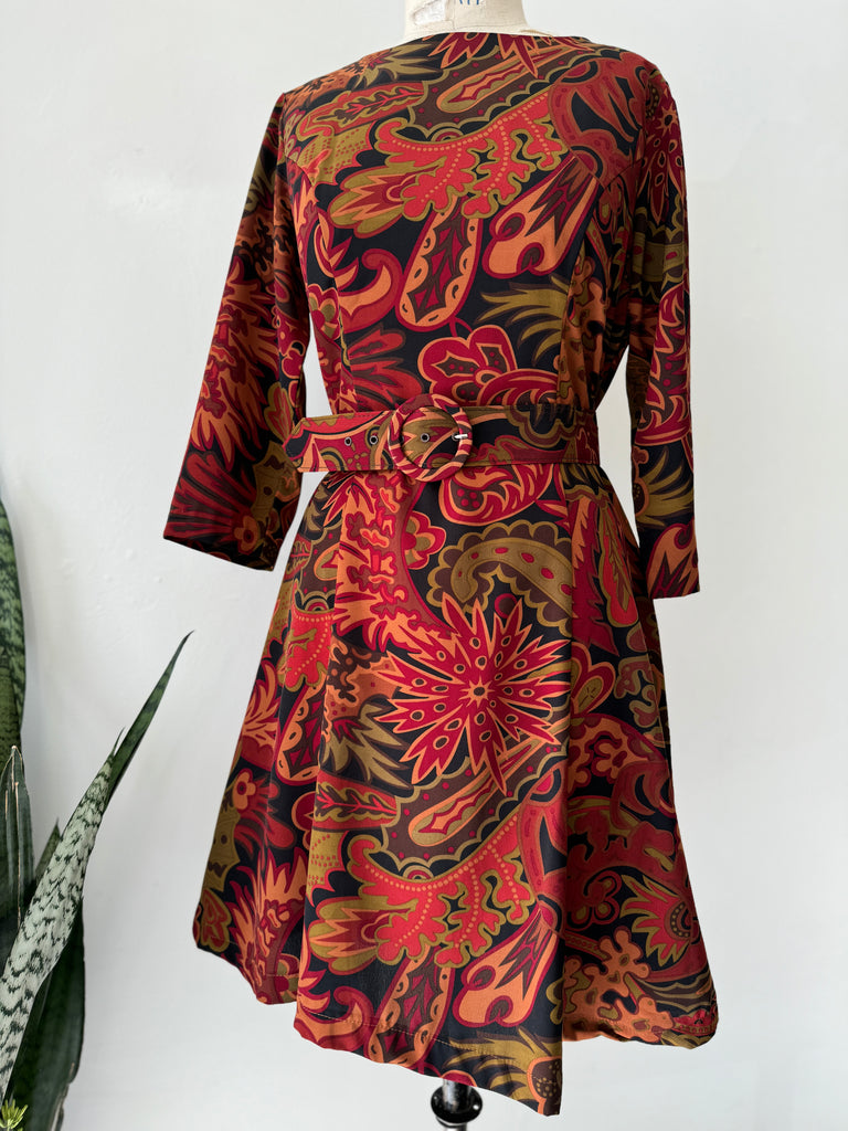 Vintage fall print Dress